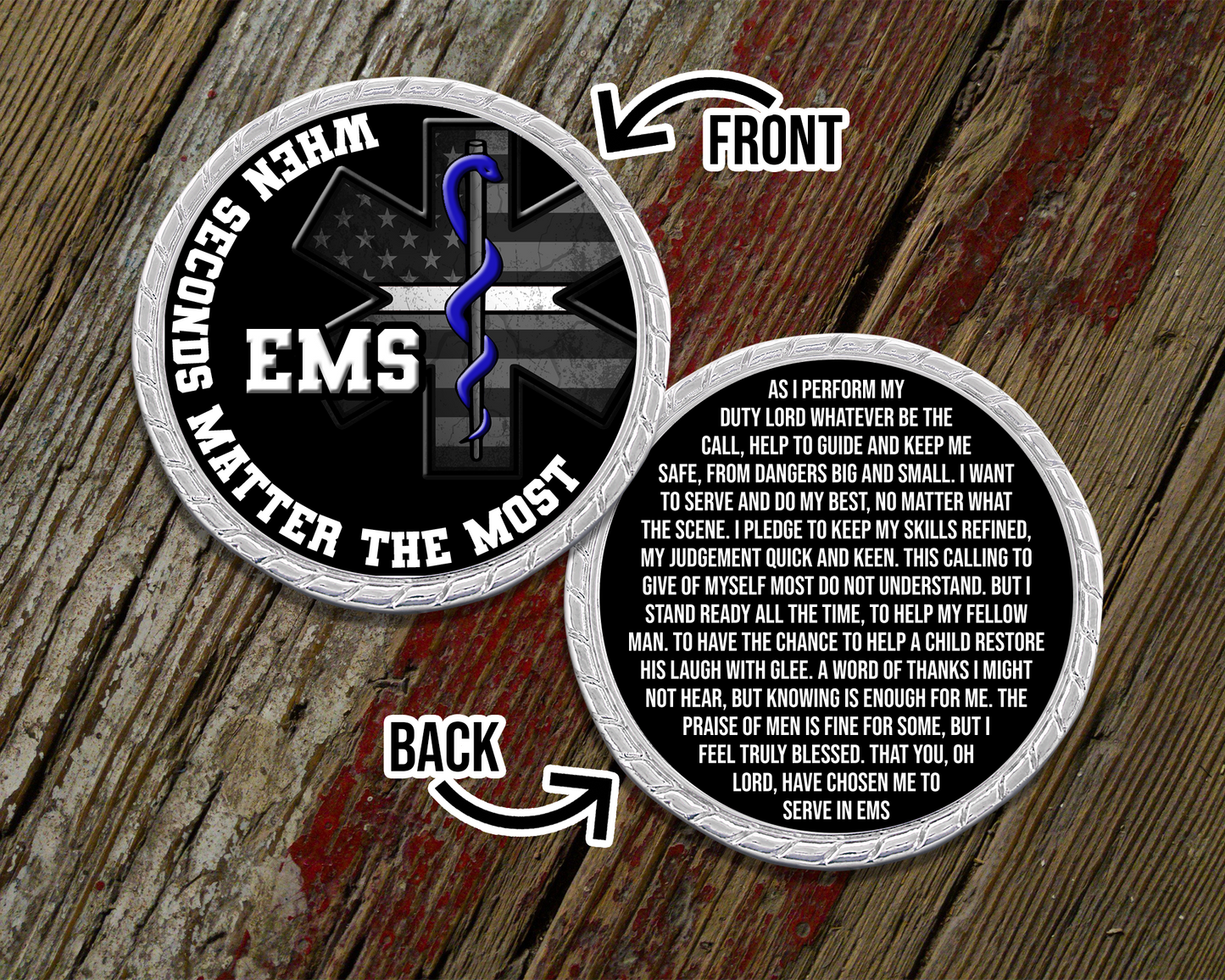 When Seconds Matter EMS Challenge Coin
