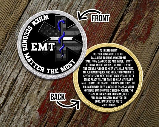 When Seconds Matter EMT Challenge Coin