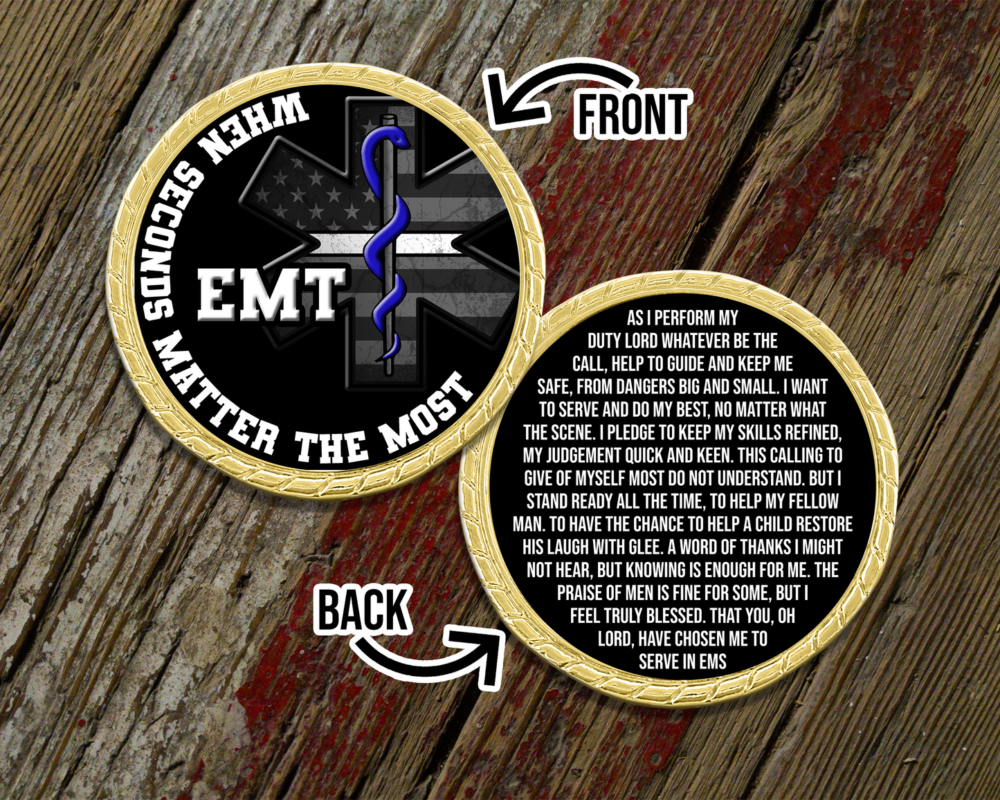 When Seconds Matter EMT Challenge Coin