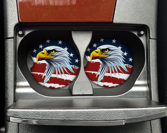 American Bald Eagle Car Coaster
