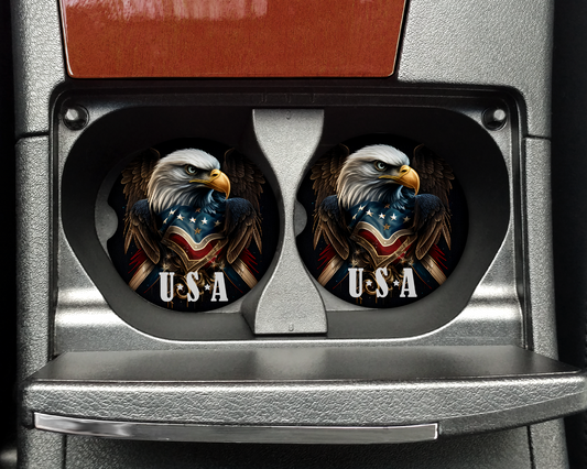 Bald Eagle USA Car Coaster