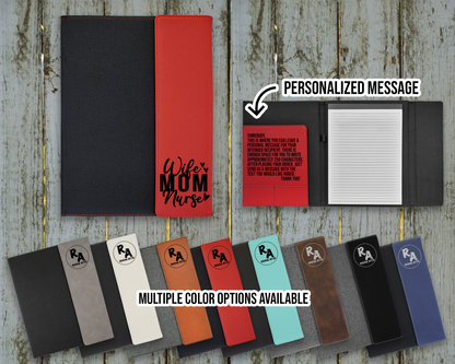 Wife Mom Nurse Leatherette Portfolio