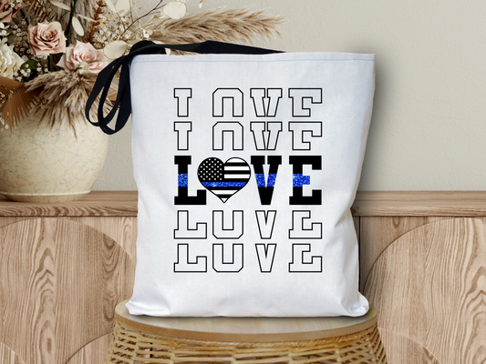 Blue Line LOVE Tote