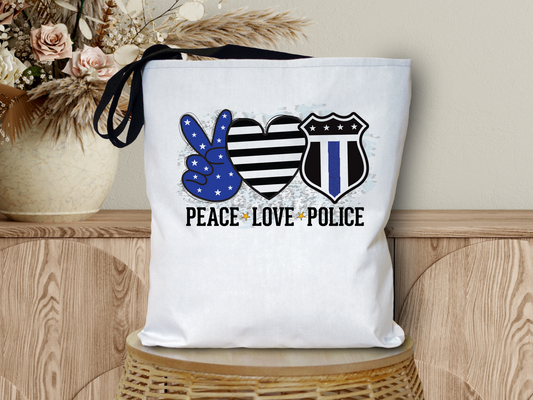 Peace Love Police Tote