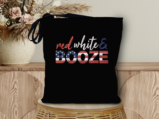 Red White Booze Tote