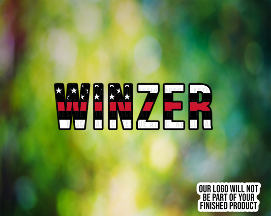 Thin Line Name Decal