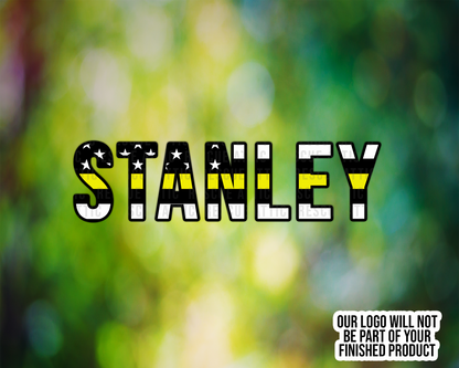 Thin Yellow Line Name Decal