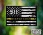 911 Dispatcher Grunge Flag