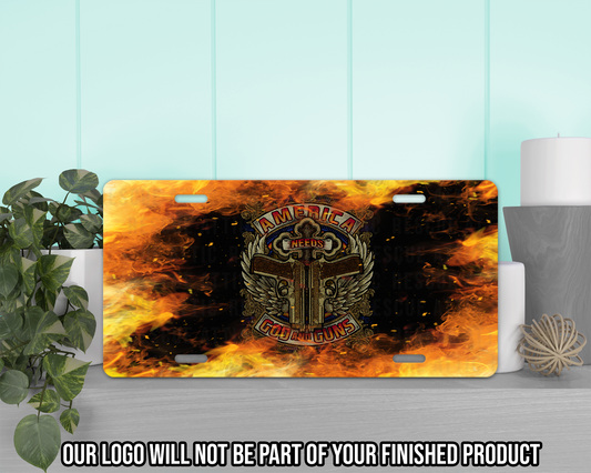 America Needs God & Guns Vanity Tag