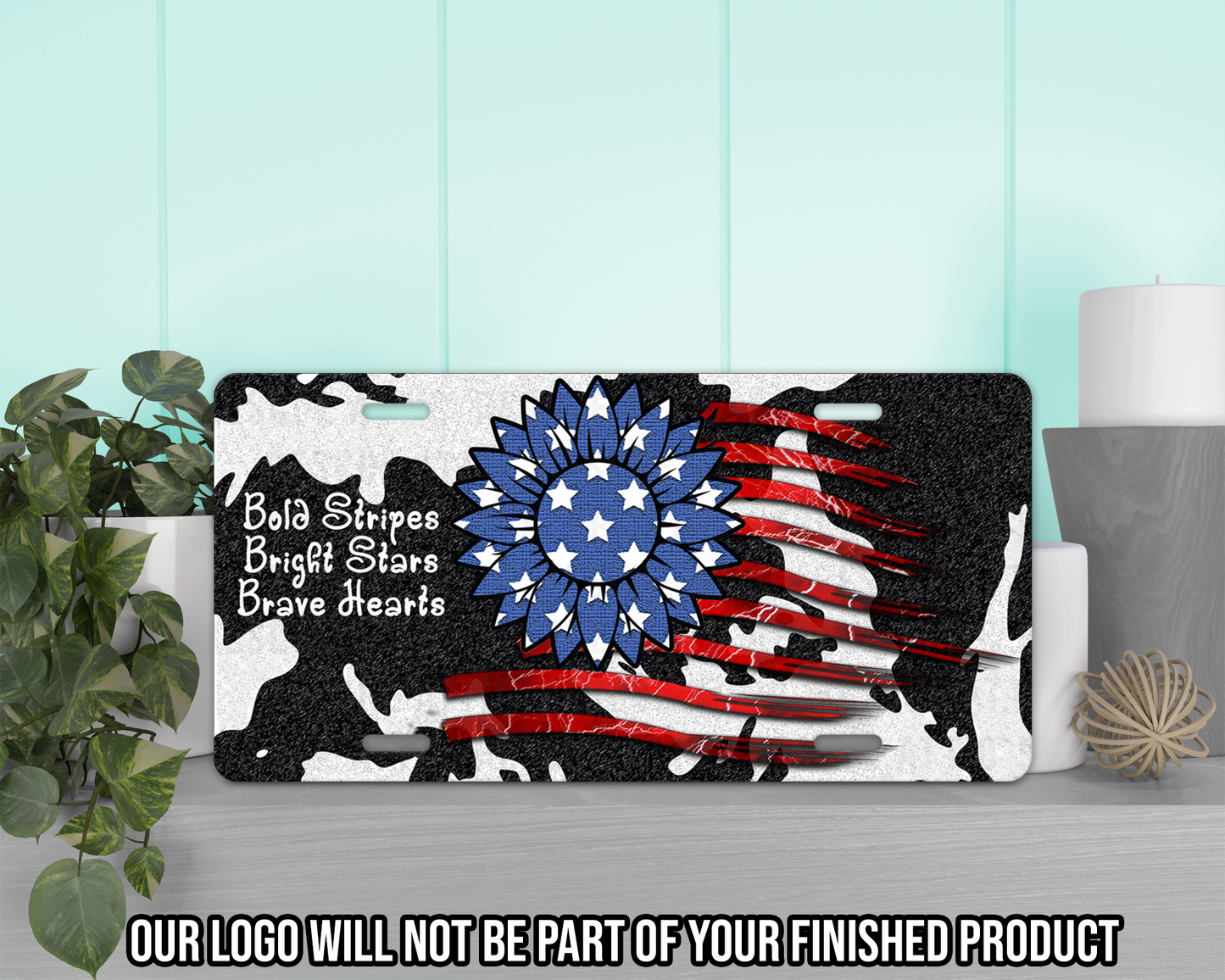 Sunflower Flag Vanity Tag