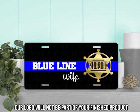Blue Line Family Sheriff Vanity Tag