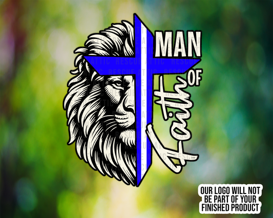 Blue/White Line Man of Faith