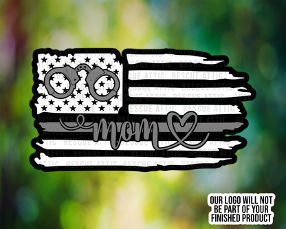 Corrections Officer Mom Thin Line Flag