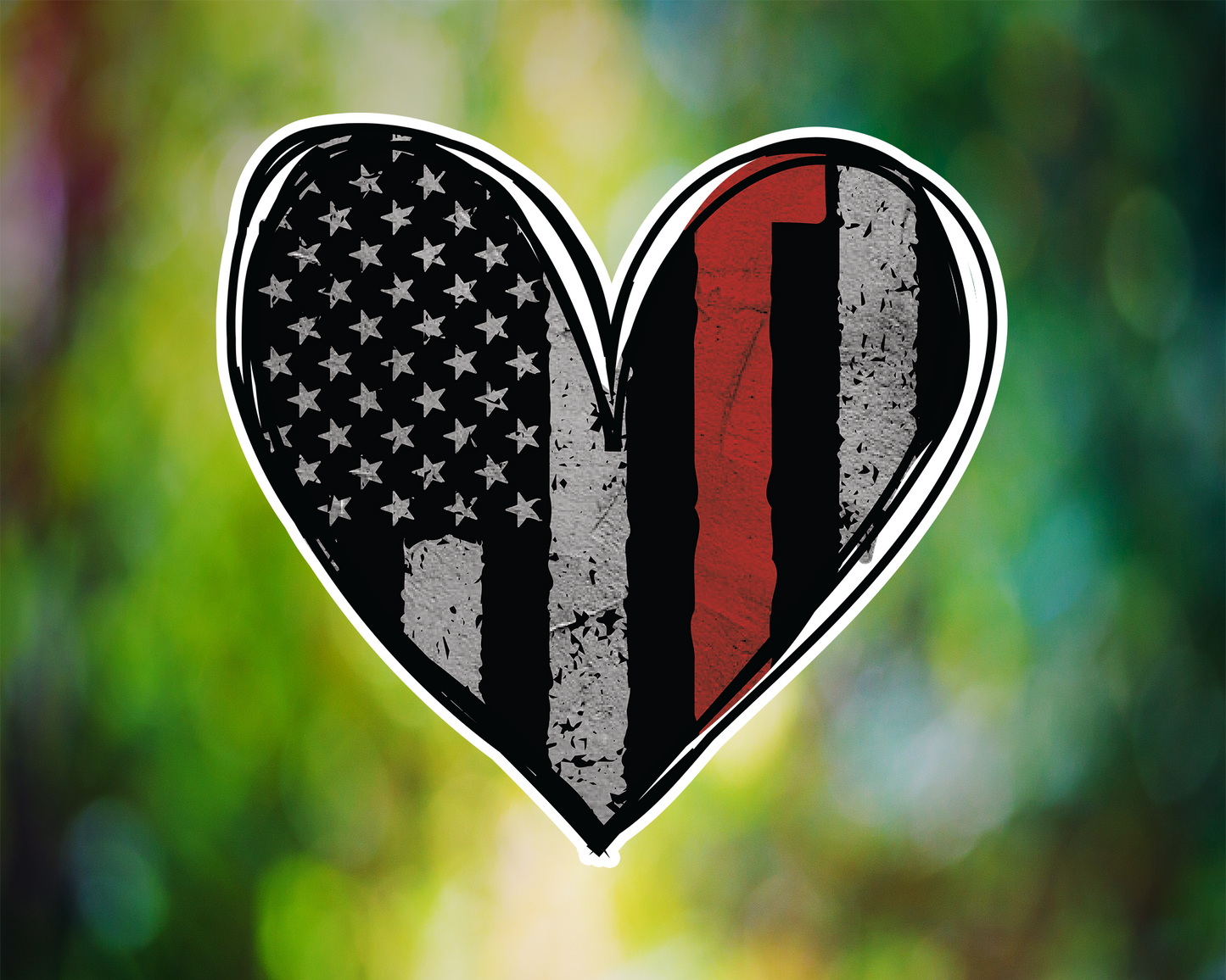 Thin Red Line Axe Heart