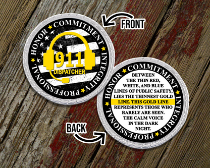 911 Dispatcher Prayer Challenge Coin