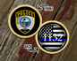 Custom Logo Thin Blue Line Challenge Coin