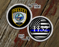 Custom Logo Thin Blue Line Challenge Coin
