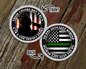 Soldier Silhouette American Flag Challenge Coin