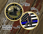 Custom Photo Blue Line K9 Challenge Coin
