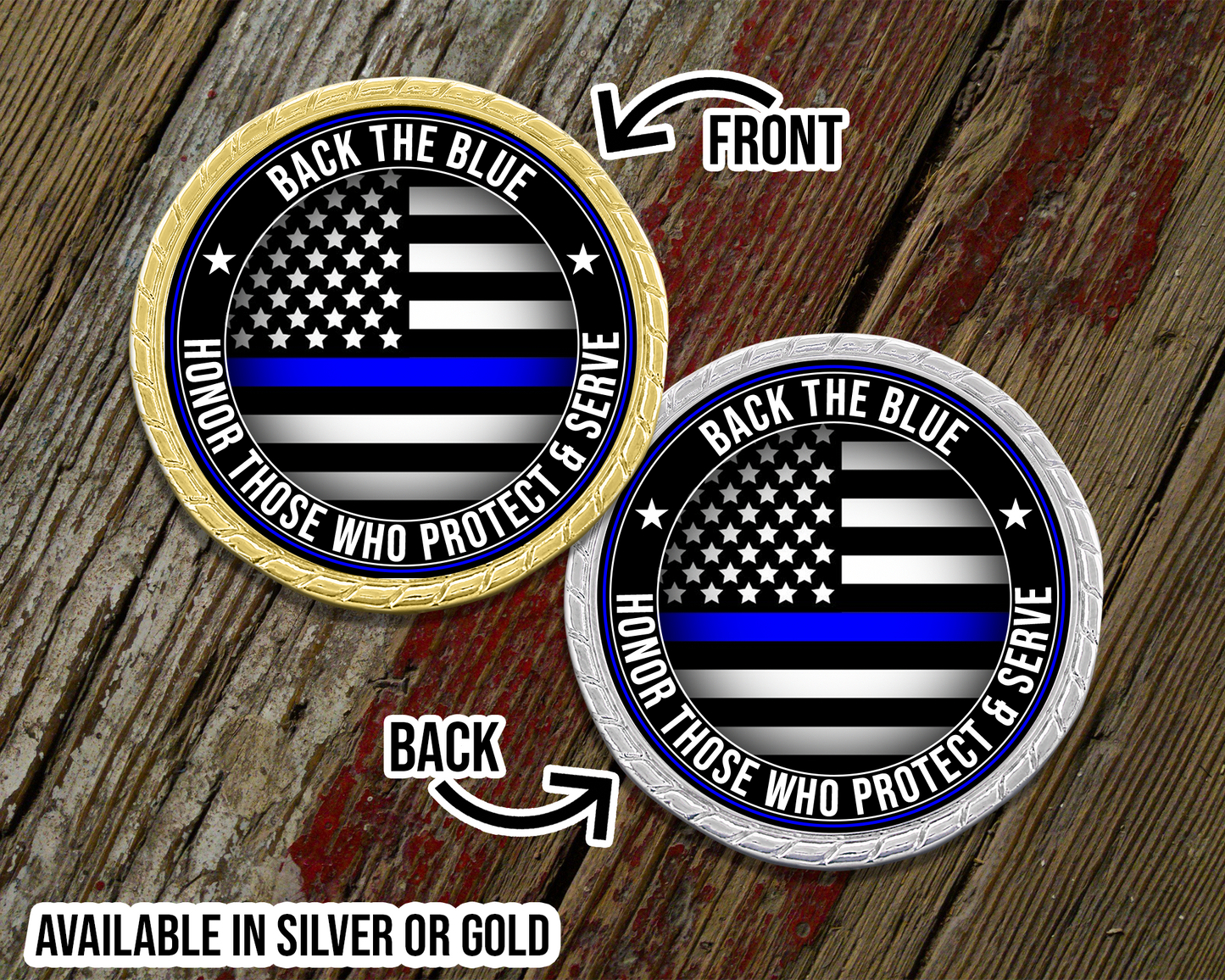 Back The Blue Challenge Coin