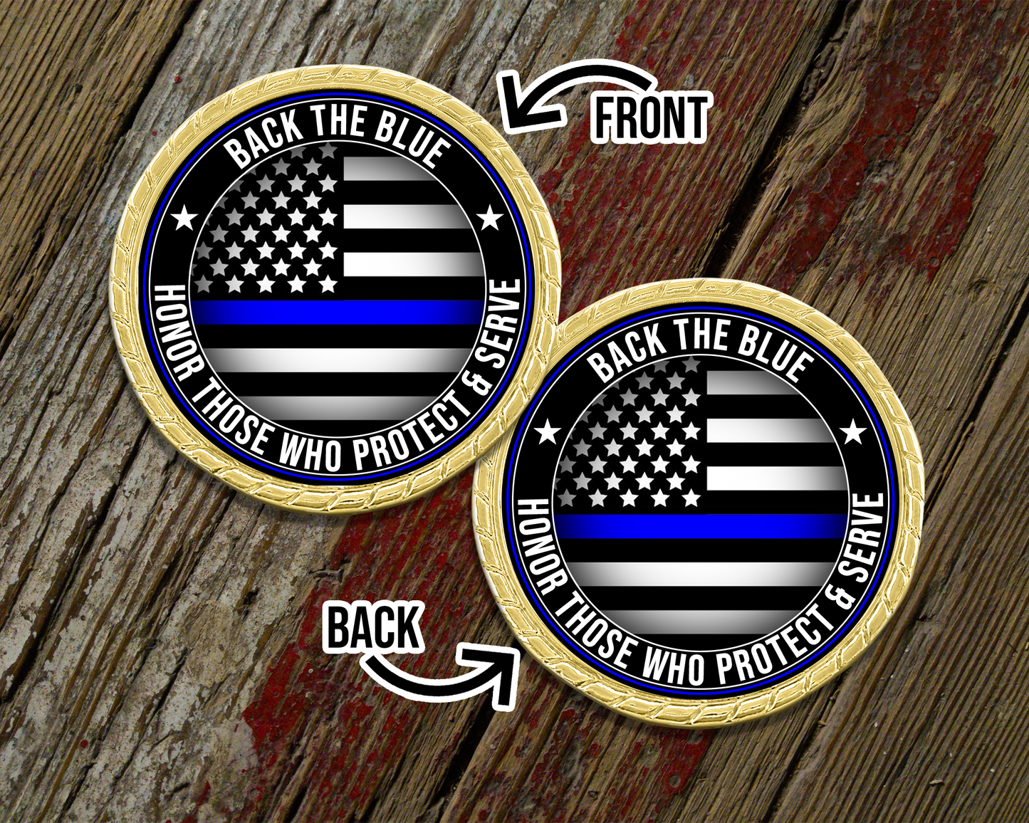 Back The Blue Challenge Coin