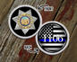 Custom Logo Thin Blue Line Challenge Coin