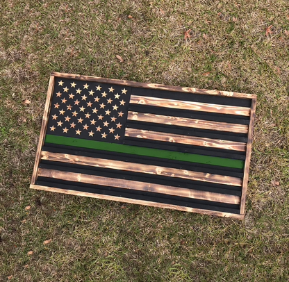 Custom Wooden Challenge Coin Flag