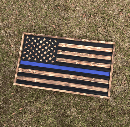 Custom Wooden Challenge Coin Flag