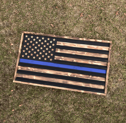 Custom Wooden Challenge Coin Flag