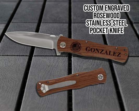 Personalized Maltese Cross Pocket Knife