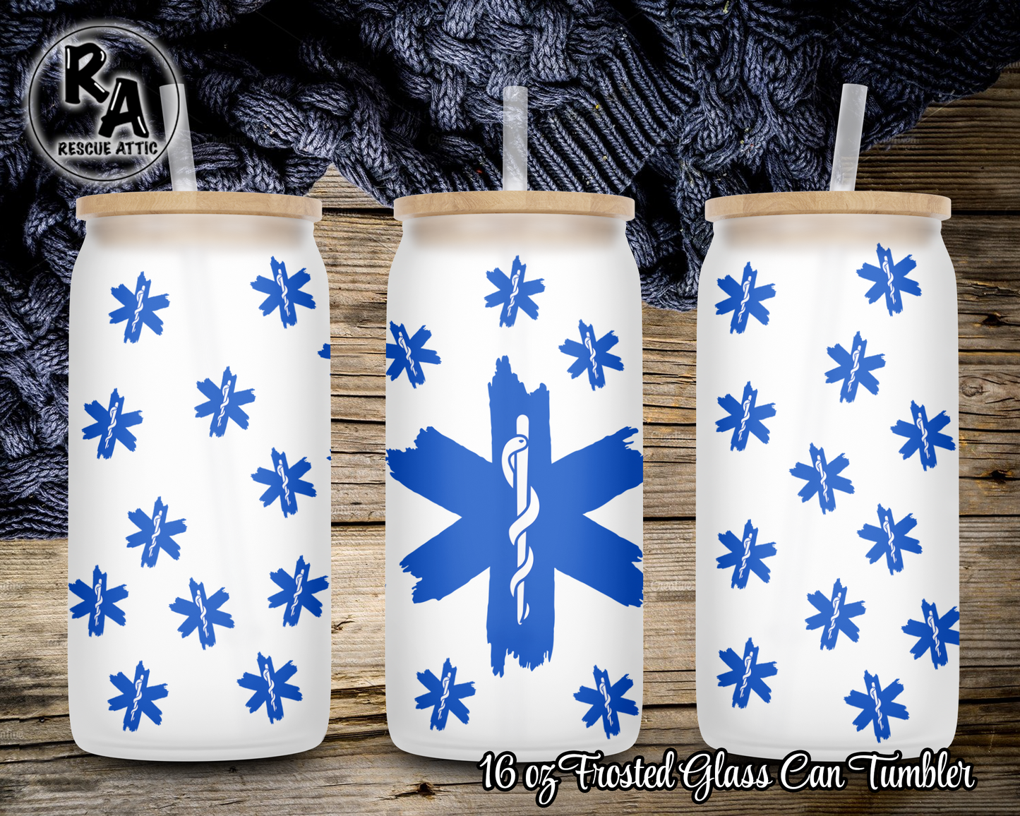 Star of Life Glass Can Tumbler