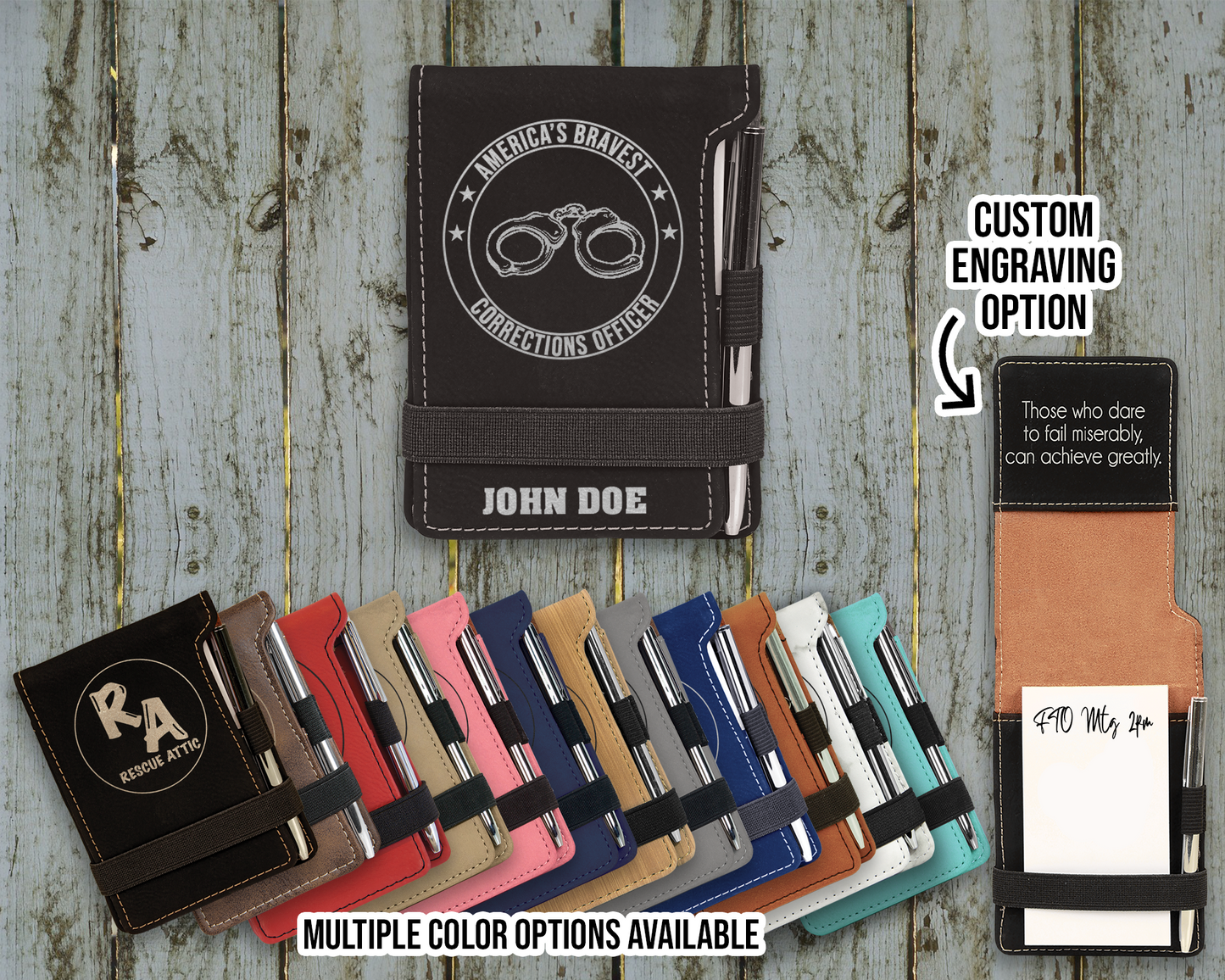 America's Bravest Corrections Officer Leatherette Mini Pocket Notebook