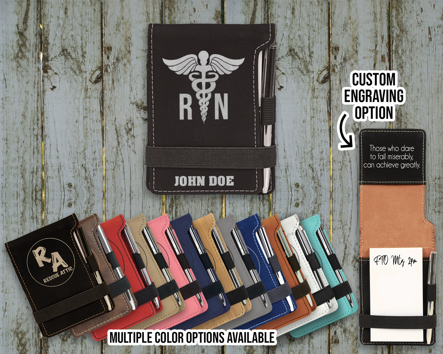 RN Caduceus Leatherette Mini Pocket Notebook