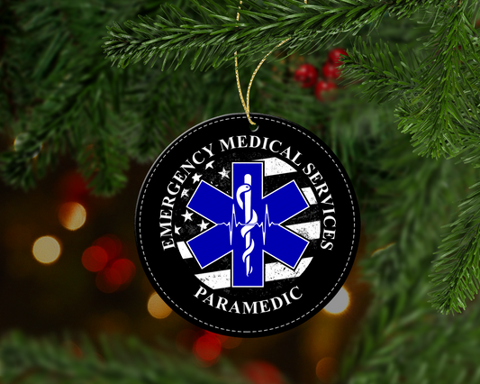 Paramedic Star of Life Christmas Ornament