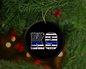 Thin Blue Line K9 Christmas Ornament
