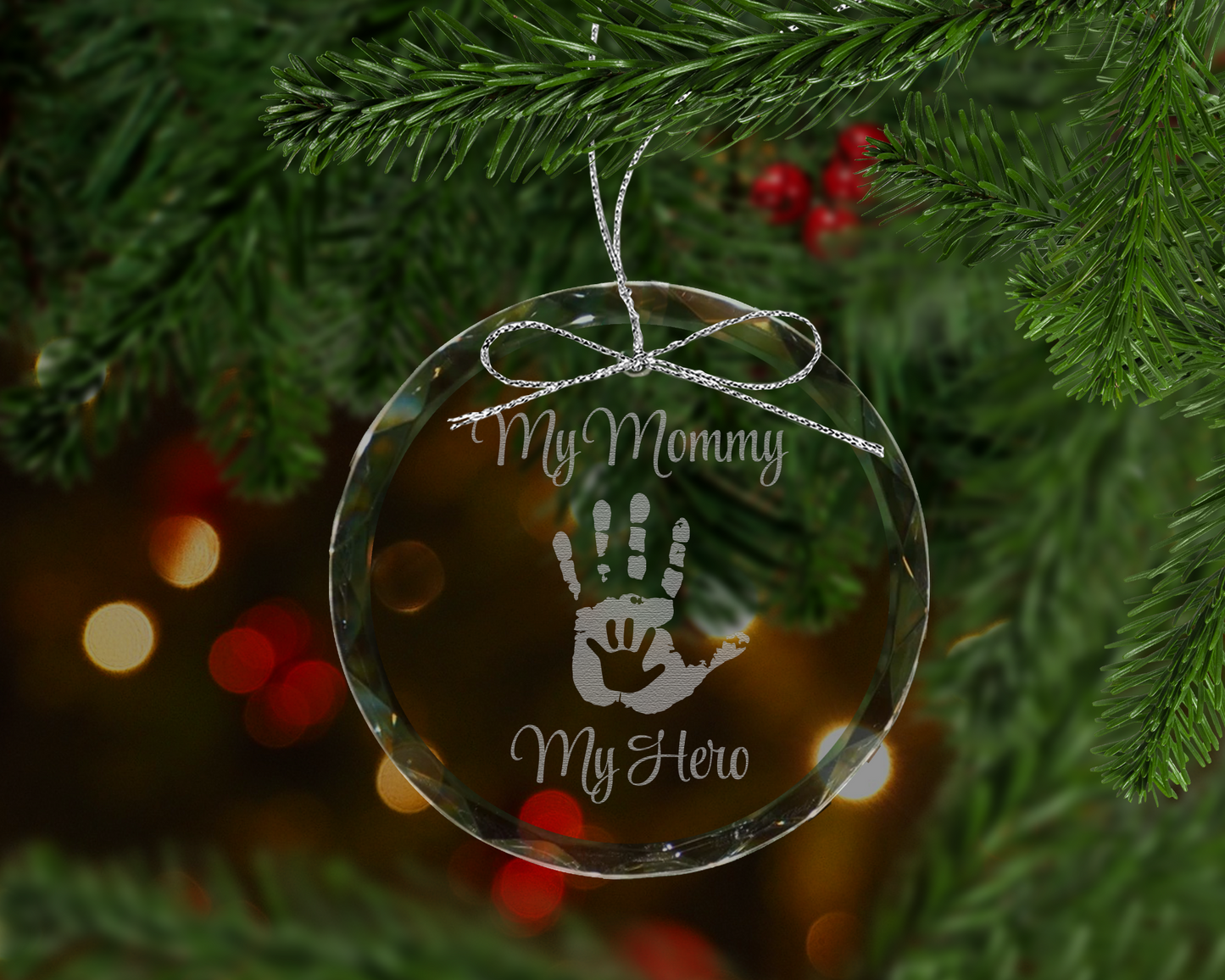 My Mommy My Hero Crystal Ornament