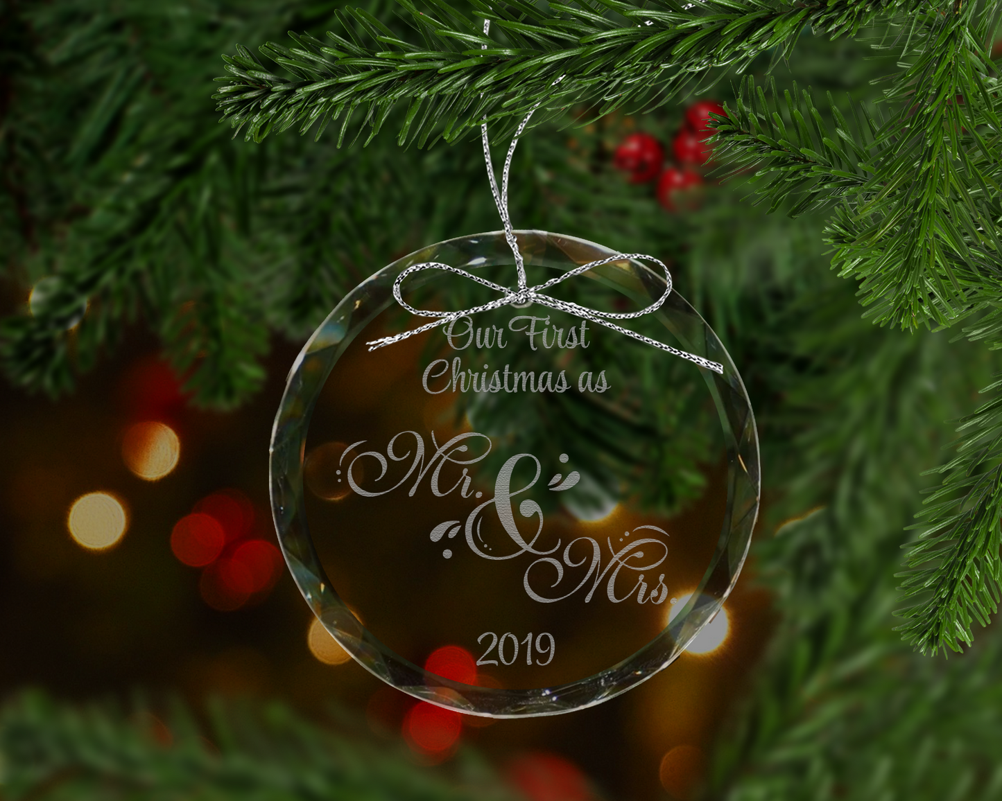 Our First Christmas Crystal Ornament