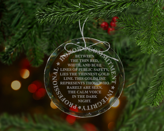 Dispatcher Prayer Crystal Ornament