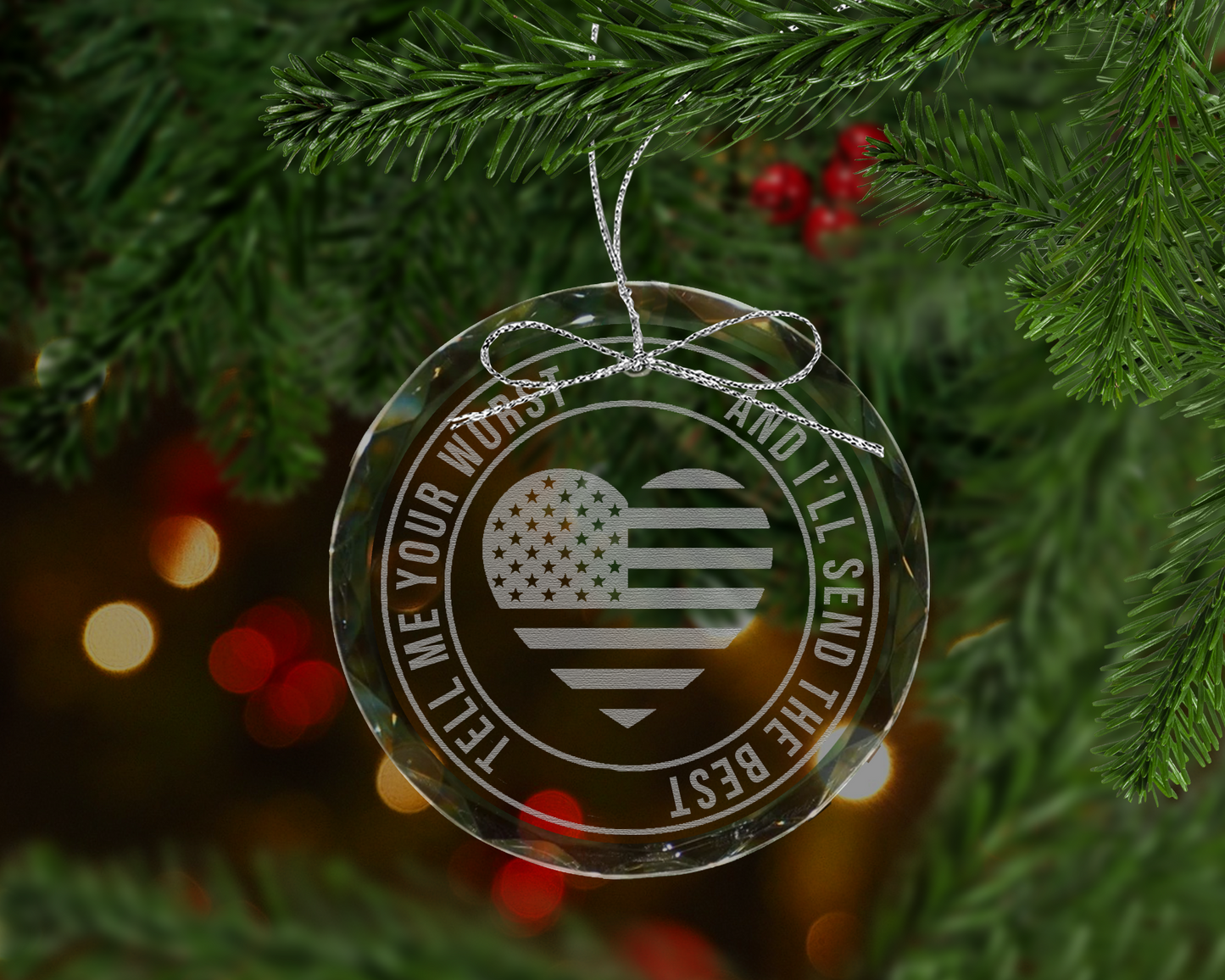 Tell Me Your Worst Dispatcher Crystal Ornament