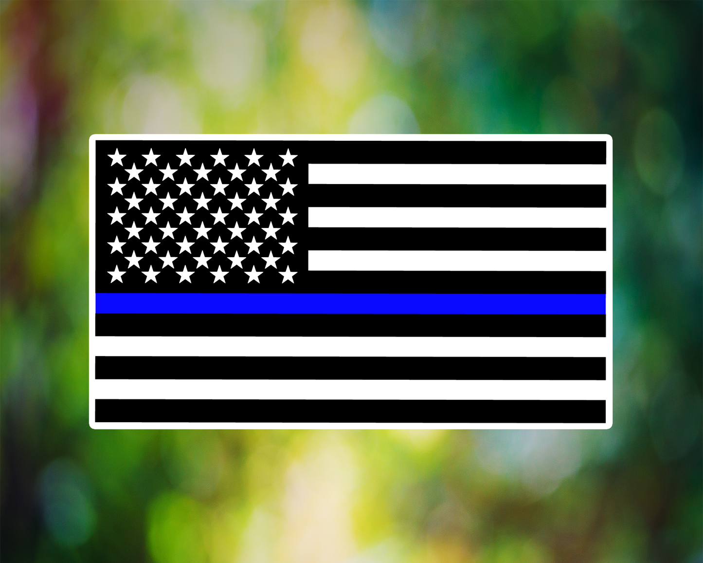 USA Blue Line Flag Decal