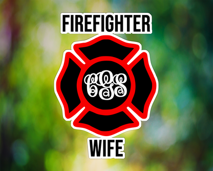 Firefighter Wife Monogram