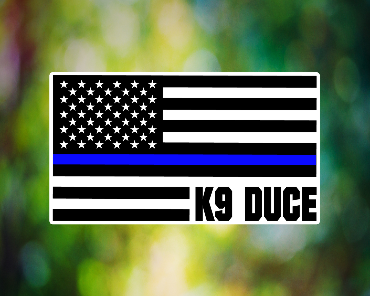 K9 Blue Line Flag Decal