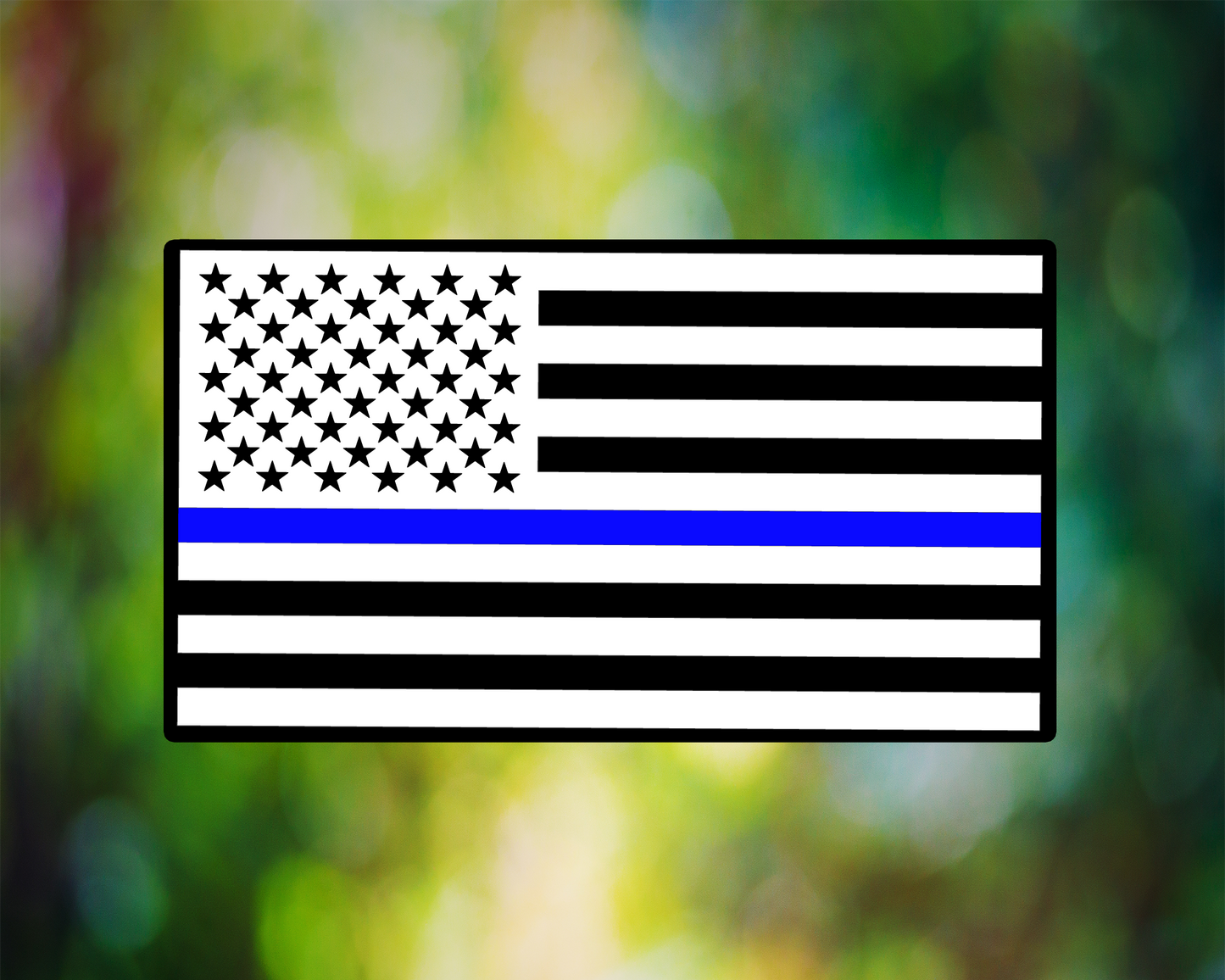 USA Blue Line Flag Decal
