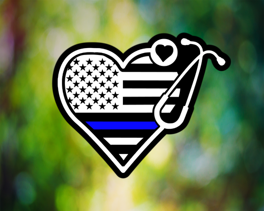 Thin Blue Line Flag Stethoscope