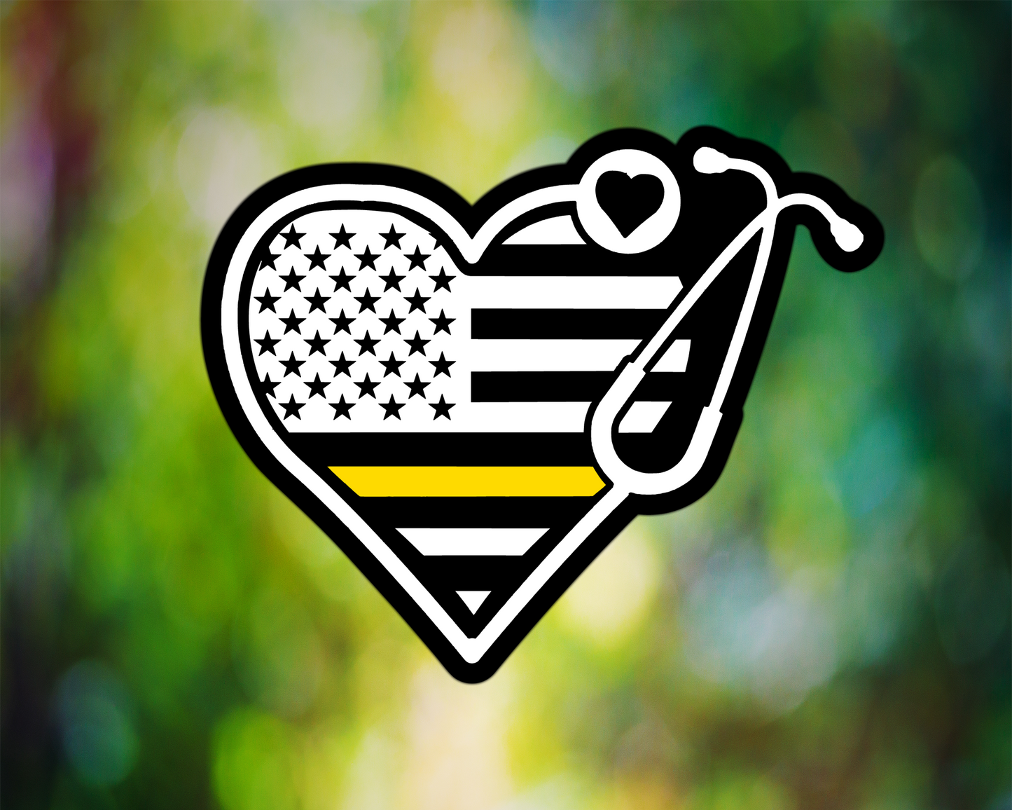 Thin Yellow Line Flag Stethoscope