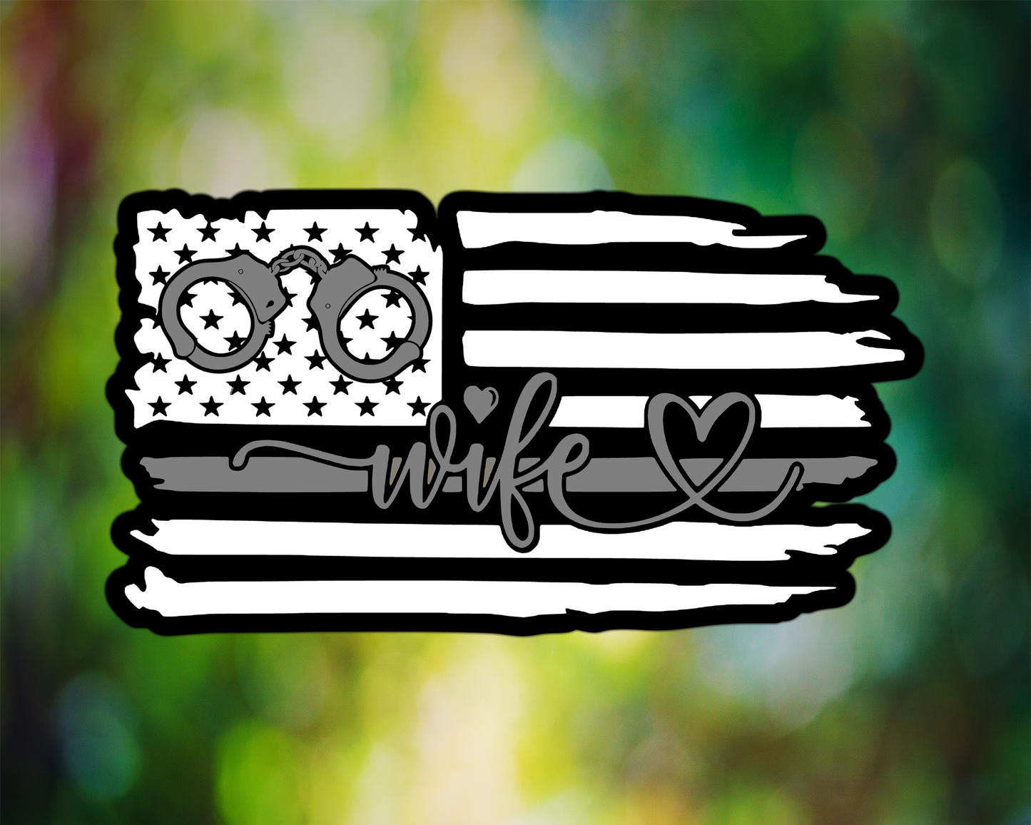 Corrections Officer Wife Thin Line Flag