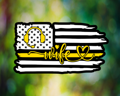 Dispatcher Wife Thin Line Flag