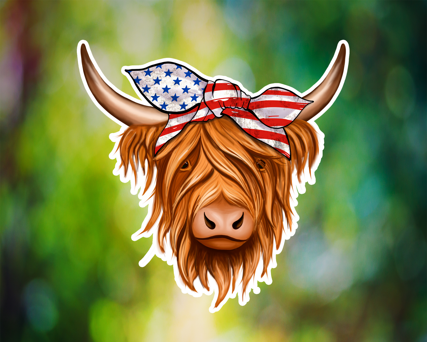 Highlands Patriotic Cow