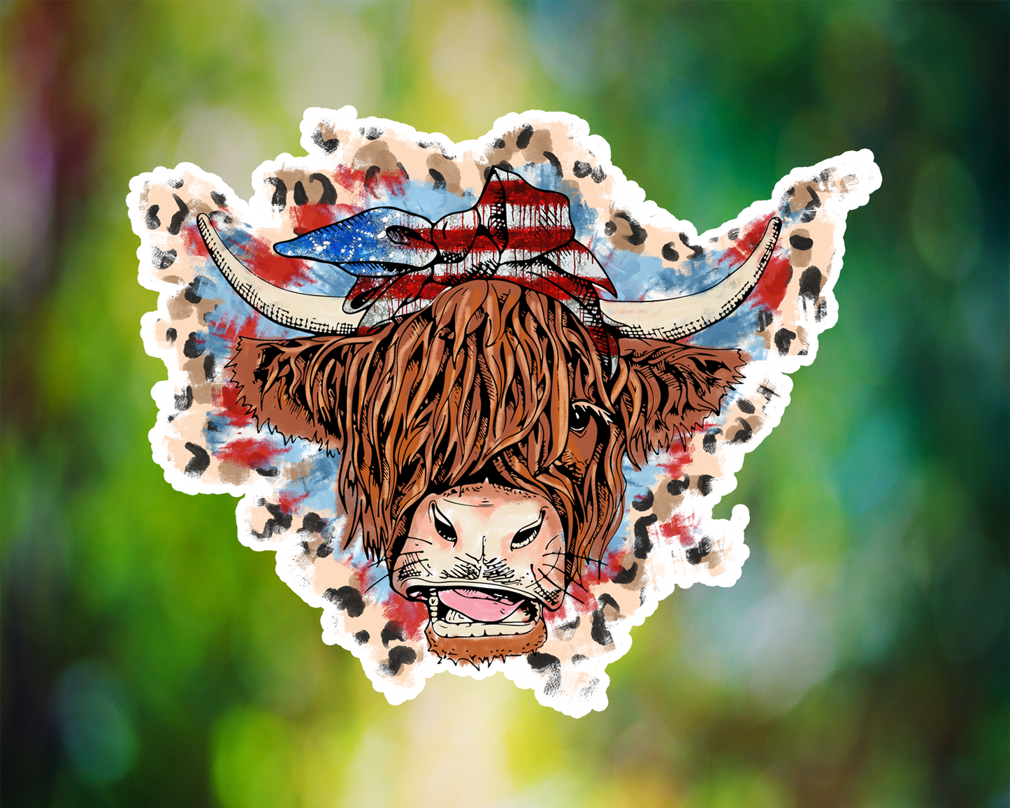 Patriotic Highlands Cow