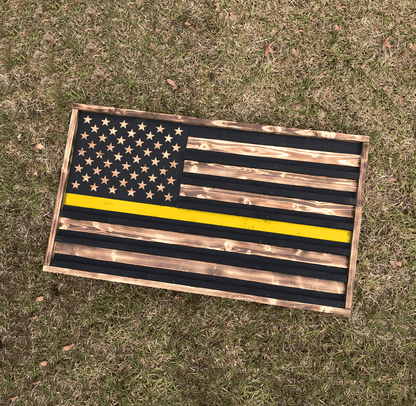 Custom Wooden Challenge Coin Flag
